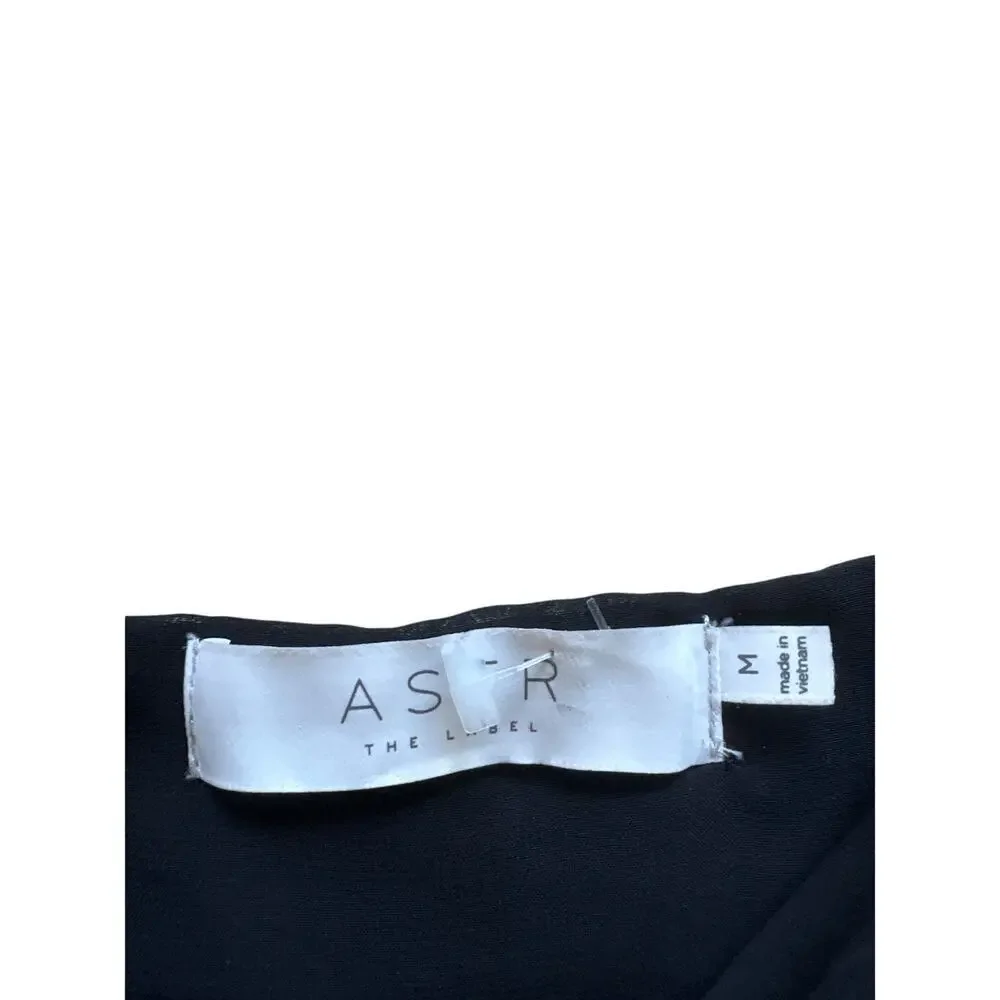ASTR The Label Black Peplum Top M – Puff Sleeve Sweetheart Holiday